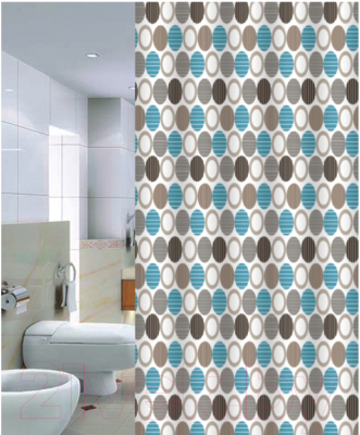 Шторка-занавеска для ванны Primanova Dots D-18592