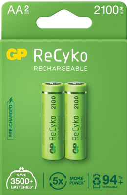 Комплект аккумуляторов GP Batteries 210AAHCE-2EB2 - фото