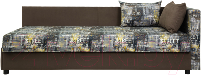 Тахта KRONES Эллада (велюр город/коричневый) - фото