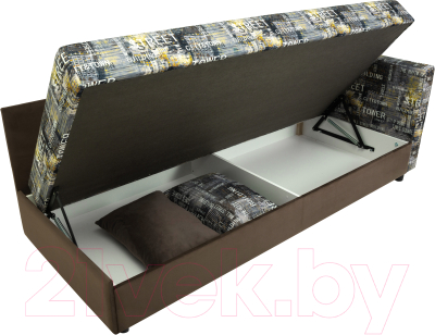 Тахта KRONES Эллада (велюр город/коричневый)