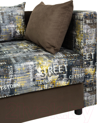 Тахта KRONES Эллада (велюр город/коричневый)