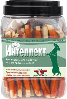 Лакомство для собак Green QZin Интеллект Сушеное утиное мясо на сурими - фото