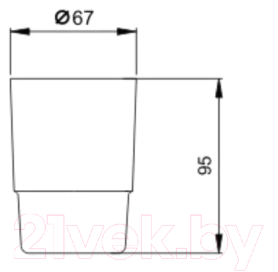 Стакан для зубной щетки и пасты Potato P204