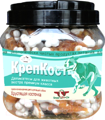 Лакомство для собак Green QZin Крепкость Кальцевая косточка с уткой - фото