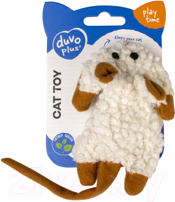 Игрушка для кошек Duvo Plus Кудрявая мышь / 12049/DV
