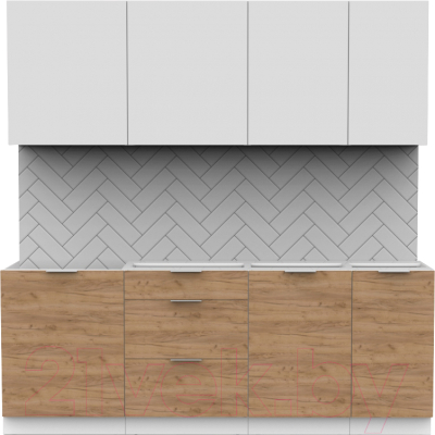 Готовая кухня Интермебель Микс Топ-6 2.1м без столешницы - фото