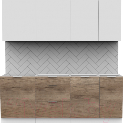 Готовая кухня Интермебель Микс Топ-6 2.1м без столешницы - фото