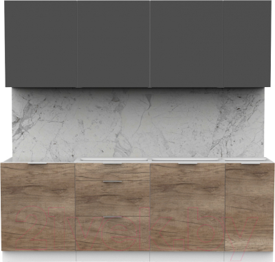 Готовая кухня Интермебель Микс Топ-7 2.2м без столешницы - фото