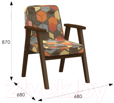 Кресло мягкое Мебелик Ретро