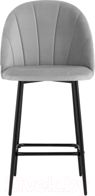 Стул барный Stool Group Логан полубарный (велюр светло-серый)