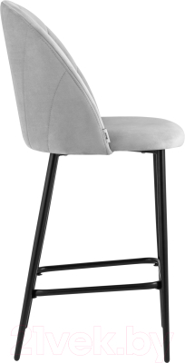 Стул барный Stool Group Логан полубарный (велюр светло-серый)