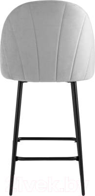 Стул барный Stool Group Логан полубарный (велюр светло-серый)