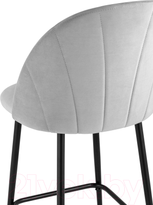 Стул барный Stool Group Логан полубарный (велюр светло-серый)