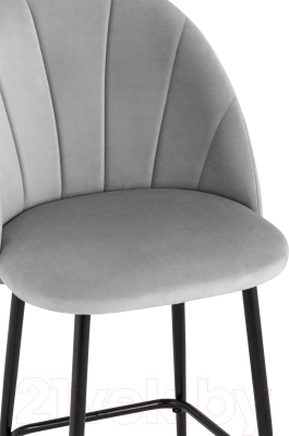 Стул барный Stool Group Логан полубарный (велюр светло-серый)