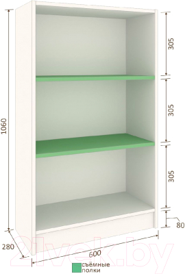 Стеллаж Кортекс-мебель Бинго 60x106