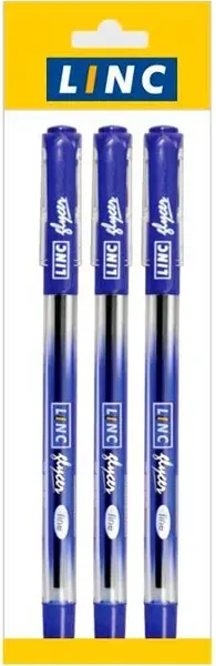 Набор шариковых ручек LINC Glycer / 1300RF/blue/3 - фото