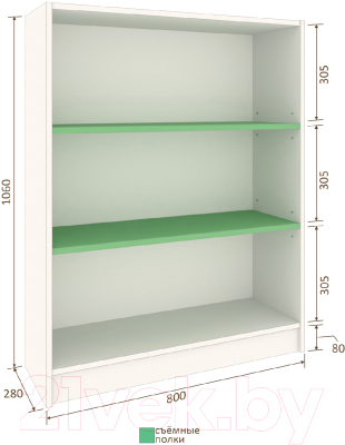 Стеллаж Кортекс-мебель Бинго 80x106