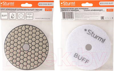 Шлифовальный круг Sturm! 9012-D100-Buff