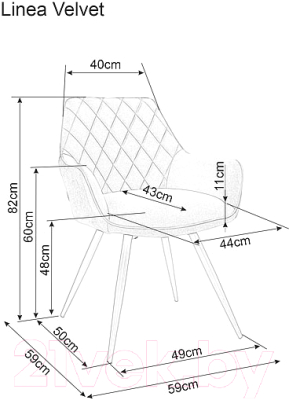 Стул Signal Linea Velvet