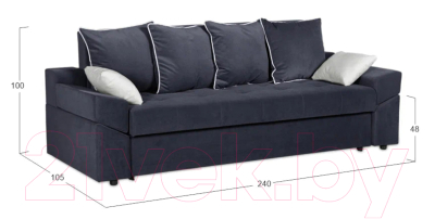 Диван Асмана Камертон-3 1.9 (Oskar Stone)