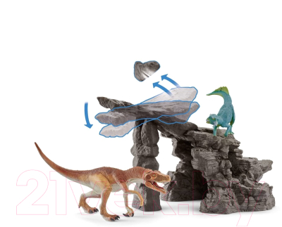 Набор фигурок коллекционных Schleich Пещера динозавров / 41461