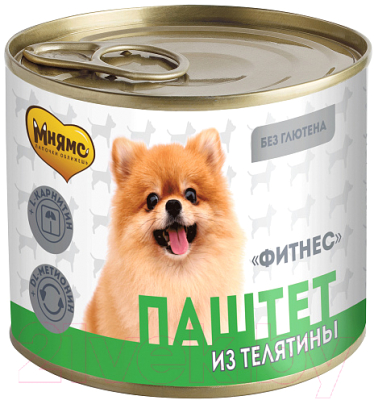 Влажный корм для собак Мнямс Фитнес. Паштет из телятины / 705045 - фото