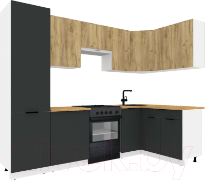 Готовая кухня ВерсоМебель Эко-2 1.4x2.7 правая - фото