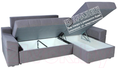 Диван Асмана Камертон-3 1.3x0.8 правый (Oskar Coffee)