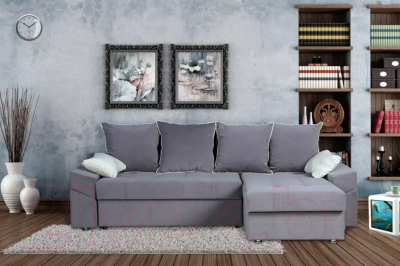 Диван Асмана Камертон-3 1.3x0.8 правый (Oskar Cloud)