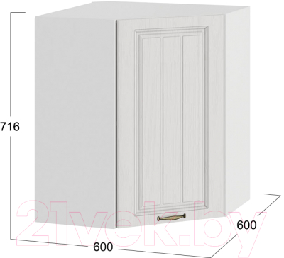 Шкаф навесной для кухни ТриЯ Лина 1В6У (белый)