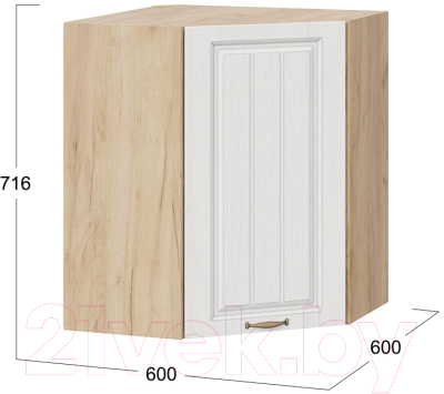 Шкаф навесной для кухни ТриЯ Лина 1В6У (дуб крафт золотой/белый)