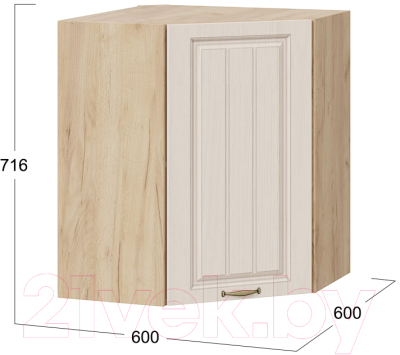 Шкаф навесной для кухни ТриЯ Лина 1В6У (дуб крафт золотой/крем)
