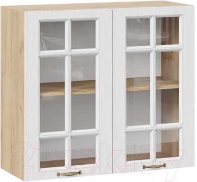 Шкаф навесной для кухни ТриЯ Лина 1В8С (дуб крафт золотой/белый) - фото