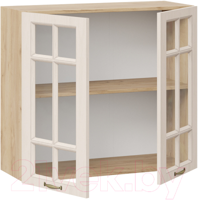 Шкаф навесной для кухни ТриЯ Лина 1В8С (дуб крафт золотой/крем)