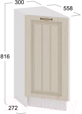 Шкаф-стол кухонный ТриЯ Лина 1Н3Т (белый/кремовый)