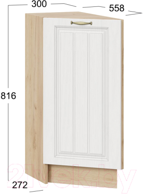 Шкаф-стол кухонный ТриЯ Лина 1Н3Т (дуб крафт золотой/белый)