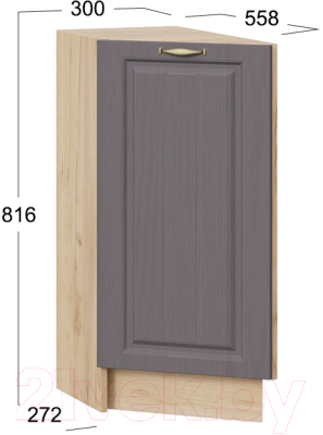 Шкаф-стол кухонный ТриЯ Лина 1Н3Т (дуб крафт золотой/графит)