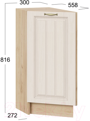 Шкаф-стол кухонный ТриЯ Лина 1Н3Т (дуб крафт золотой/кремовый)