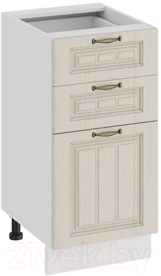Шкаф-стол кухонный ТриЯ Лина 1Н4Я3 (белый/кремовый) - фото