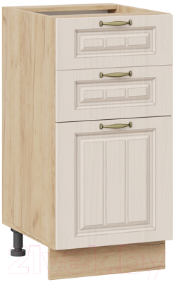 Шкаф-стол кухонный ТриЯ Лина 1Н4Я3 (дуб крафт золотой/кремовый) - фото