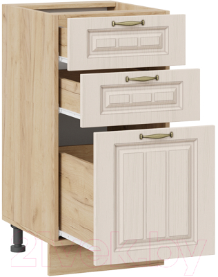 Шкаф-стол кухонный ТриЯ Лина 1Н4Я3 (дуб крафт золотой/кремовый)