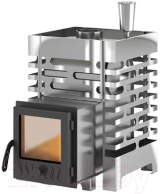 Печь-каменка Везувий Aston 12 Inox стекло - фото
