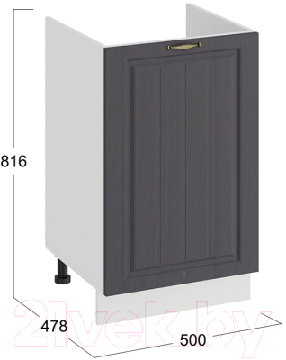 Шкаф под мойку ТриЯ Лина 1Н5М (белый/графит)