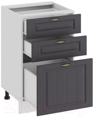 Шкаф-стол кухонный ТриЯ Лина 1Н5Я3 (белый/графит)