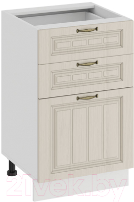 Шкаф-стол кухонный ТриЯ Лина 1Н5Я3 (белый/кремовый) - фото