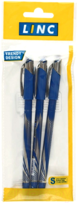 Набор шариковых ручек LINC Gliss 1210F/blue/3 - фото