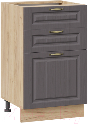 Шкаф-стол кухонный ТриЯ Лина 1Н5Я3 (дуб крафт золотой/графит) - фото
