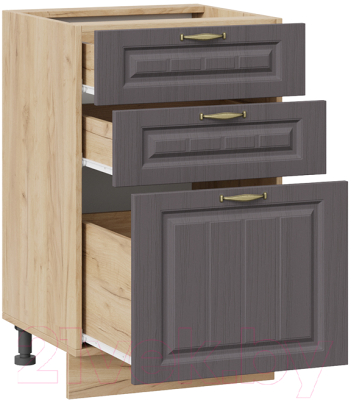 Шкаф-стол кухонный ТриЯ Лина 1Н5Я3 (дуб крафт золотой/графит)