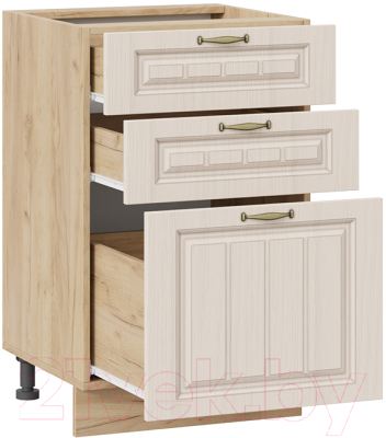 Шкаф-стол кухонный ТриЯ Лина 1Н5Я3 (дуб крафт золотой/кремовый)