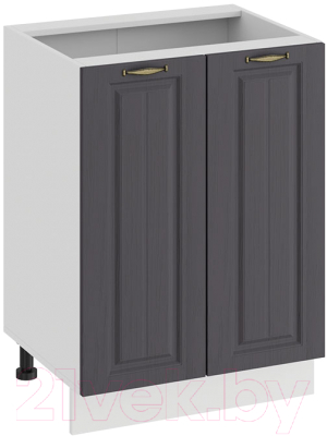 Шкаф-стол кухонный ТриЯ Лина 1Н6 (белый/графит) - фото